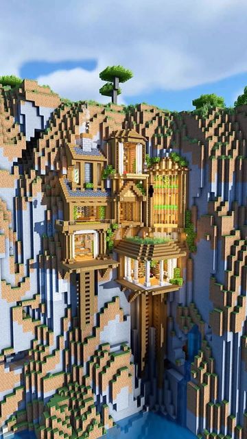 Waspy on Instagram: "Survival cliff house built with @airtugmc huge help with interiors from @buildsbyara_ what do you guys think of this build!? Comment below❤️ 🟩 SPONSOR 🟩 Thank you to ApexHosting for sponsoring the Bakery Builders Host premium minecraft servers with ApexHosting #minecraft #minecrafter #minecraftpc #mcpe #minecrafters #minecraftbuild #minecraftbuilds #minecraftpe #minecraftonly #minecraftmemes #minecraftserver #minecraftersonly #mcpe #gaming #minecraftmeme #minecraftpocke Mc House Blueprints, Minecraft Houses Blueprints Cottage, Cliff Base Minecraft, Minecraft Houses Small Easy, Beautiful Minecraft Houses, Nether Design, Minecraft House Ideas Wood, Minecraft Cottage Core House, Mountain Base Minecraft