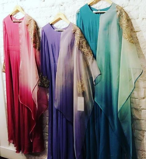 Beautiful Shaded dupattas. Shaded Dupatta, Simple Kurtis, Designer Kurti Patterns, Kurti Patterns, Cabbages, Designer Kurti, Kids Designer Dresses, Stole Scarf, Indian Suits