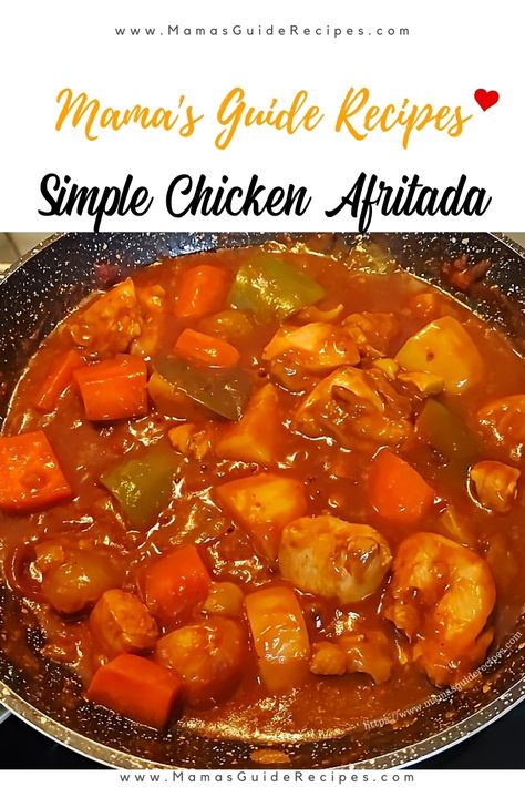 Filipino Chicken Afritada Recipe, Filipino Afritada Chicken, Afritada Pork Filipino Recipes, Chicken Afritada Filipino Recipe, Afritada Chicken Filipino Recipes, Chicken Afritada Filipino, Filipino Chicken Recipes, Mango Tapioca Recipe, Chicken Recipes Filipino