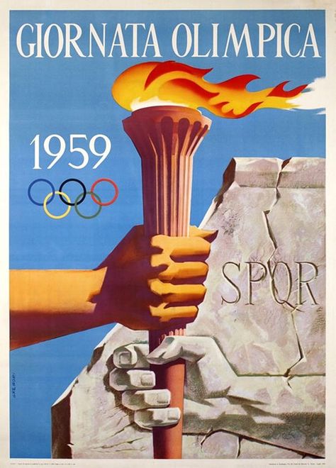 Vintage Olympic Posters to Get You Excited for Sochi | Condé Nast Traveler Olympic Poster, Olympics Graphics, Ancient Olympics, Olympic Party, Olympic Torch, Summer Games, Images Vintage, Sports Art, Summer Olympics