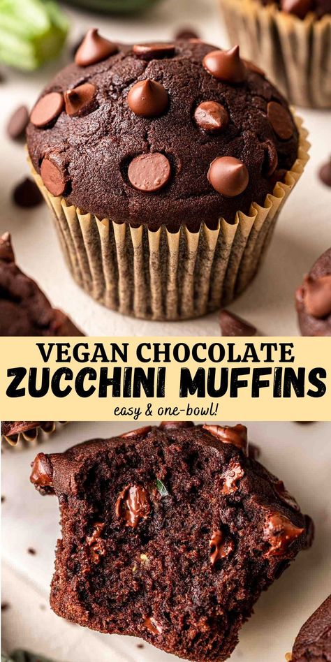 Healthy Chocolate Zucchini Muffins, Vegan Zucchini Muffins, Zucchini Vegan, Environmental Allergies, Zucchini Muffin, Garden Zucchini, Paleo Ideas, Lunchbox Recipes, Zucchini Muffin Recipes