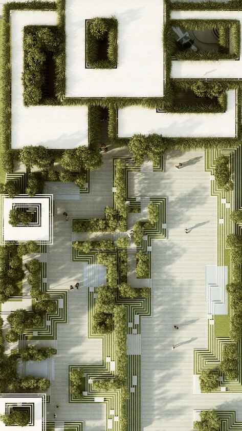 Gallery of Magic Breeze Landscape / penda - 17 Landscape Architecture Plan, Plaza Design, Landscape Gardening, Ecology Design, Arsitektur Masjid, Urban Landscape Design, Plans Architecture, Desain Lanskap, Landscape Design Plans