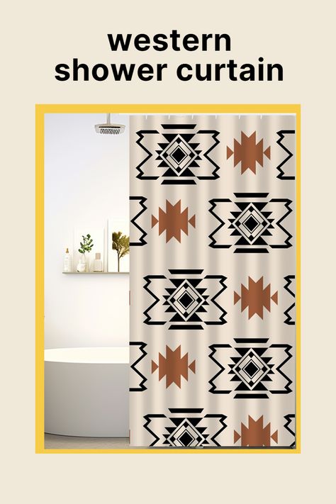 Indulge in western flair with our diverse range of shower curtains! 🌵 Explore our collection featuring Aztec patterns and cowboy designs to bring a touch of the rugged Southwest into your bath sanctuary. 🚿 Aztec Shower Curtain, Western Shower Curtain, Country Shower Curtain, Western Curtains, Shower Curtain Boho, Western Bathroom, Vintage Shower Curtain, Skull Shower Curtain, Stylish Shower Curtain