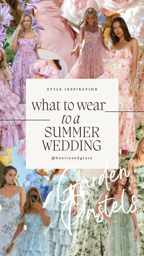 pastel wedding guest outfit ideas Capri Wedding Guest Outfit, Garden Wedding Dress Guest What To Wear, Garden Party Wedding Attire, Wedding Dresscode, Garden Wedding Dress Guest, Summer Wedding Style, August Outfits, Wedding Guest Dress Trends, Outfits Pastel