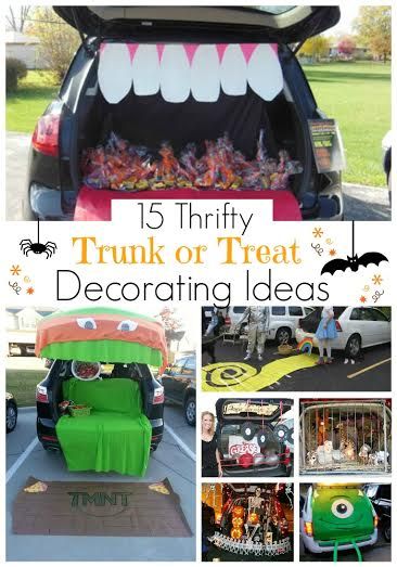 This post is totally helpful for finding tons of ideas on trunk or treats that aren't so expensive. My favorite is the yellow brick road one - so adorable! 15 Thrifty Trunk or Treat Decorating Ideas Trunk Or Treat Decorating Ideas, Trunk Or Treat Ideas, Fall Carnival, Ideas For Halloween, Treat Ideas, Brick Road, The Trunk, Trunk Or Treat, Fall Festival