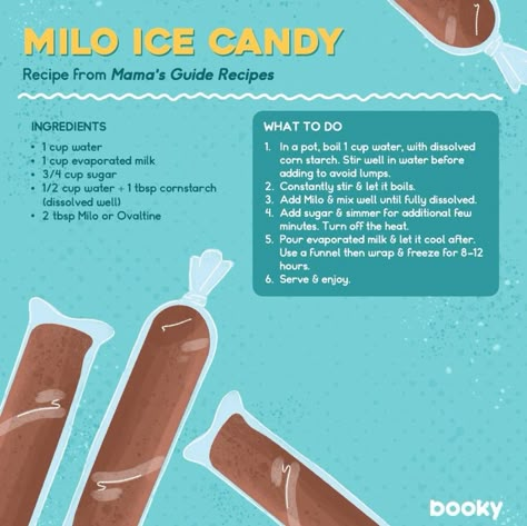 Ice Candy Filipino Recipe, Booky Recipe Book, Ice Candy Recipe, Homemade Recipe Books, Recipe Book Design, Ice Candy, Homemade Cookbook, Recipe Drawing, Food Infographic