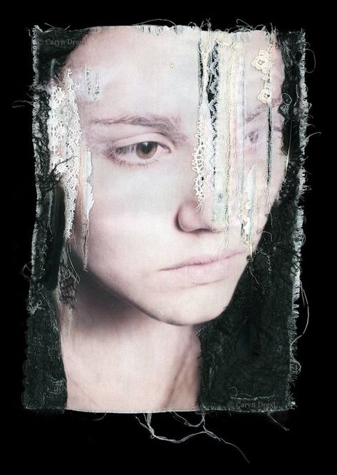 Surreal Portrait Photography, Photography Fabric, Mixed Media Textiles, Mixed Media Portrait, Surreal Portrait, Collage Portrait, Art Surreal, Mixed Media Tutorials, Mixed Media Photography