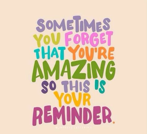 Sometimes you forget that you're AMAZING!! So this is your reminder. 🤎💚🩷💙🤎    . #Happy #Happiness #BeHappy #DailyDoseOfInspiration #QuotesByCatherine #BOOMchallenge Daily Affirmations Bulletin Board, Teaching Respect, Positive Daily Quotes, Inspirerende Ord, Healthy Inspiration, Pretty Letters, Wonderful Wednesday, Classroom Quotes, Art Boutique