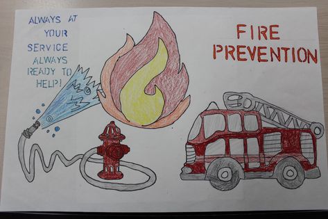 Fire Prevention Poster Ideas, Fire Prevention Poster, Led Lighting Bedroom, Preschool Snacks, Fire Prevention, Fire Service, Poster Ideas, Fire Safety, Preschool