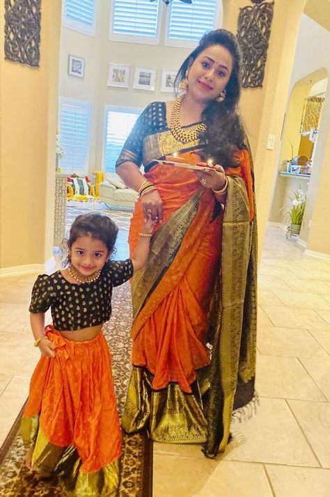 Mom Daughter Indian Outfits, Mom And Daughter Indian Outfits, Mom And Daughter Dresses Indian Saree, Mommy Daughter Dresses For Birthday, Mother And Daughter Dresses Indian, Mom And Daughter Dresses Indian, Dresses For Birthday, Mommy Daughter Dresses, Mom Daughter Matching Dresses