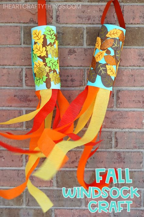 Windsock Craft, Fall Crafts For Toddlers, September Crafts, Hedgehog Craft, Thanksgiving Crafts Preschool, Preschool Crafts Fall, Craft For Preschoolers, Easy Thanksgiving Crafts, Apple Preschool