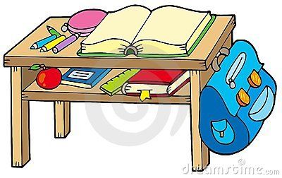 School table Homework Clipart, Books On Table, Student Clipart, School Table, Creative Christmas Crafts, Classroom Pictures, School Tables, Book Clip Art, Classroom Banner