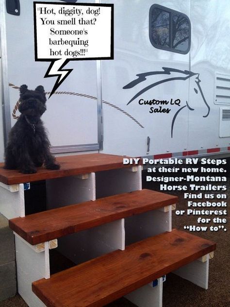 He step is an integral part of the RV. At times, the distance between the ground and your RV can be uncomfortable to climb up and down. Enter and exit your RV safely and reach tough places in RV with steps.  ..........    #diy #fifthwheel #portable #stairs #ideas #wooden #remodel #howtobuild #covers Rv Steps Ideas, Skoolie Exterior, Camper Stairs, Portable Stairs, International Velvet, Rv Stairs, Camper Steps, Camper Redo, Rv Mods