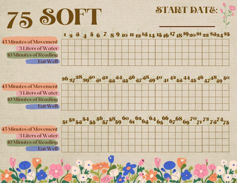 Free Digital Planner Templates 75 Days Soft Challenge Tracker, 75 Soft Christian Edition, 75 Soft Checklist, 45 Soft Challenge, Glow Up Tracker, Goal Tracker Board, 75 Soft Challenge Tracker Free, 75 Medium Challenge Tracker, 75 Medium Challenge