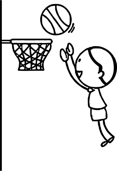 awesome Boy Playing Basketball Jumping To Hoop Playing Basketball Coloring Page Playing Basketball Drawing, Basketball Drawings, Sports Coloring Pages, Pokemon Coloring Pages, Pokemon Coloring, Coloring Sheets For Kids, Boys Playing, Cat Coloring Page, Colouring Printables