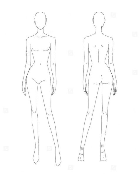 Fashion Illustration Template, Fashion Sketch Template, Silhouette Mode, Fashion Model Drawing, Croquis Fashion, Fashion Illustration Poses, Fashion Model Sketch, Fashion Illustration Tutorial, Fashion Figure Drawing