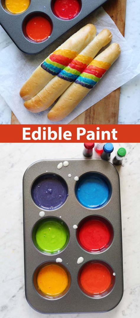 Edible Paint - Childhood Magic Diy Edible Paint, Edible Activities, Color Wheel Projects, Artistic Activities, Diy Edible, Art Activities For Toddlers, Vbs 2024, Edible Crafts, Edible Paint