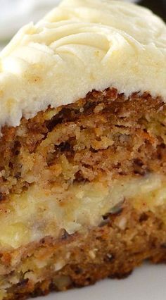 Carrot Cake with Creamy Pineapple Filling Carrot Cake Filling Ideas, Pineapple Filling, Carrot Cake With Pineapple, Bolo Grande, Carrot Cake With Cream Cheese, Carrot Cakes, Best Carrot Cake, Savory Cakes, Gateaux Cake