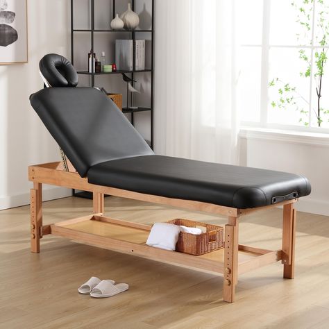 PRICES MAY VARY. ✅Comfortable and Exceptionally Strong: The massage table with high thickness sponge, give you a soft and comfortable experience. The massage table made of highest quality beech, reinforced hardwood corner blocks for superior strength to enable up to 500lbs on the spa table. ✅Adjustable Function Design: The every sturdy feet of the massage bed are equipped with height-adjustable knobs, which can be adjusted to massage table height by turning the button. The backrest has 0-70° adj Table Stationary, Spa Massage Bed, Nyc Brownstone, Spa Bed, Spa Chair, Massage Bed, Beauty Supply Store, Massage Table, City Furniture