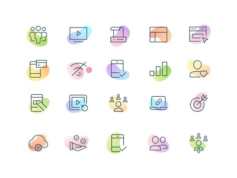 Icons ui design ux branding vector homepage website responsive product landing user interface interface minimal illustration web gradient icon icons set icons web design ui Web Design Black, Web Design Icon, Website Responsive, Gradient Icon, Web Design Websites, Tattoo Diy, Minimal Illustration, Icon Set Design, Web Design Quotes