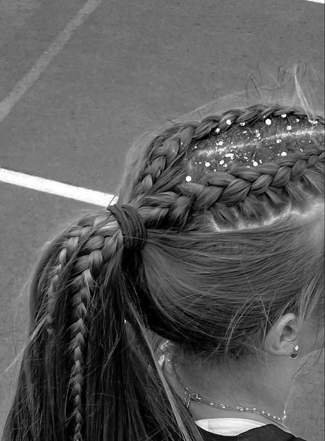 Tennis Hair, Soccer Hairstyles, Track Hairstyles, French Braid Ponytail, Competition Hair, Pony Hairstyles, Gymnastics Hair, Run Club, Dutch Braid Hairstyles