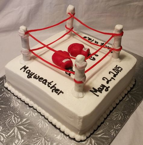 Boxing Ring & Gloves Cake Boxing Cake Ideas, Boxing Cake, Boxing Rings, Boxing Ring, Ring Cake, Box Cake, Let Them Eat Cake, Eat Cake, Cake Ideas