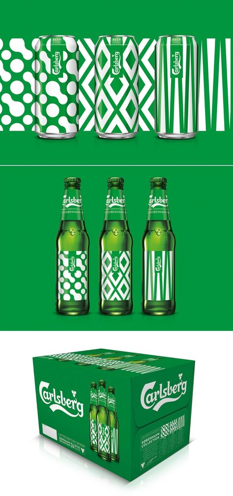 Check Out This Striking Special Limited Edition Packaging for Carlsberg — The Dieline | Packaging & Branding Design & Innovation News Creative Brief Template, Dieline Packaging, Master Brand, Limited Edition Packaging, Packaging Design Trends, 3d Mockup, Alcohol Packaging, Beer Packaging, Beer Design