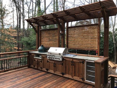 Contemporary Deck, Outdoor Grill Station, Outdoor Kitchen Bars, Outdoor Kitchen Plans, Outdoor Bbq Kitchen, Outdoor Kitchen Ideas, Backyard Kitchen, Exterior Renovation, Bbq Kitchen