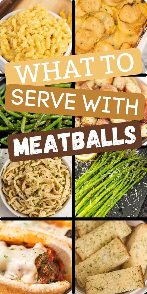 Bbq Meatball Dinner Ideas, Bbq Meatballs Side Dishes, Bbq Meatball Sides, Porky Pine Meatballs, What To Serve With Meatballs, Meatball Side Dishes, Spicy Chicken Meatballs, Garlic Meatballs, Delicious Side Dishes