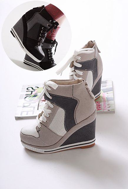 Womens ladies platform wedge booties high heels sneakers strappy zip shoes for women lace up main Wedged Sneakers, Heel Sneakers, Fitness Shirts, Cute Shoes Heels, High Heel Sneakers, Platform High Heel Shoes, Girly Shoes, Aesthetic Shoes, Platform High Heels