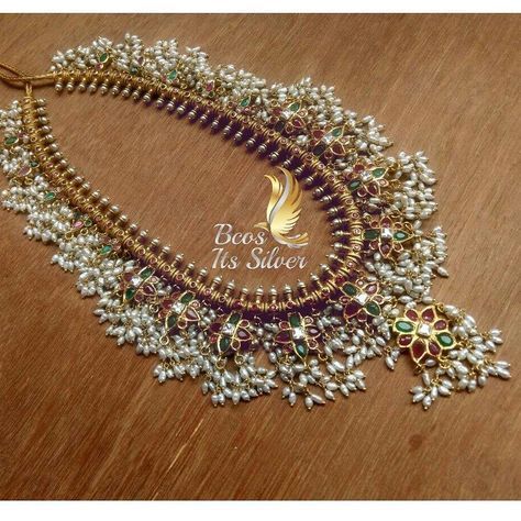 guttapusalu necklace designs 2017 Butta Pusalu Necklace, Gutta Pusalu Jewellery, Pusalu Jewellery, Guttapusalu Necklace, Indian Brides Jewelry, Antic Jewellery, Ruby Jewelry Necklaces, Gutta Pusalu, Mangalsutra Chain