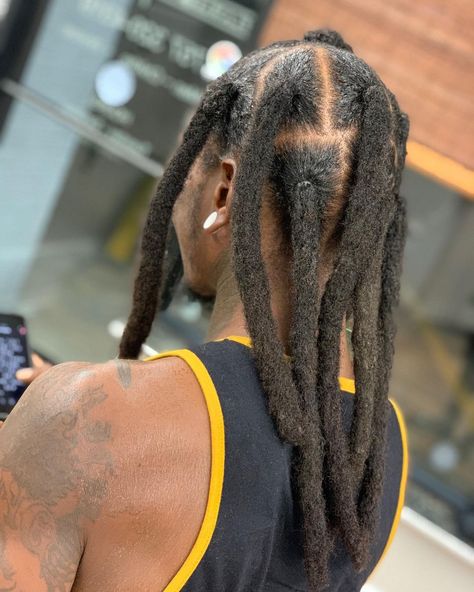 Wick Locs Men, Wick Locs, Wicks Hair, Wicks Dreads, Wicks Locs, Thick Locs, Dread Styles, Mens Dreads, Long Dreads