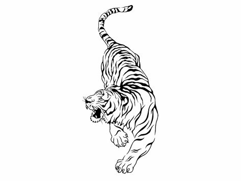 2 Tiger Tattoo, Tiger Outline Tattoo, Tiger Tattoo Stencil, Tiger Outline, Batman Tattoo, Tiger Tattoo, Lion Tattoo, Tattoo Stencils, Tattoo Fonts