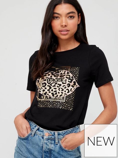 Creative T Shirt Design, Zara Kids, High Leg Boots, Fashion Furniture, Gold Foil, River Island, Women Long Sleeve, Womens Tees, Trendy Fashion