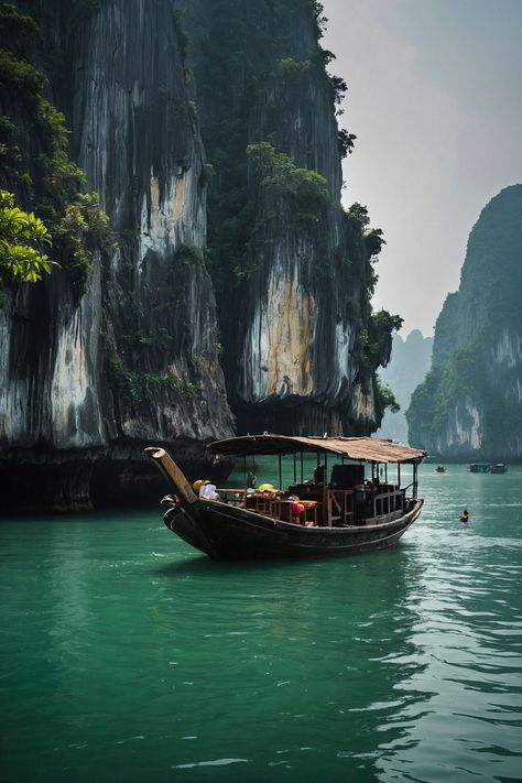 Vietnam Ha Long Bay, Vietnam Beauty, Ha Long Bay Vietnam, Vietnam Trip, Halong Bay Vietnam, Beautiful Vietnam, Ha Long Bay, High Quality Prints, Misty Morning