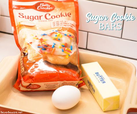 Bagged Cookie Mix Recipes, Betty Crocker Sugar Cookie Bars, Easy Sugar Cookie Bars Cake Mixes, Bag Sugar Cookie Mix Recipes, Betty Crocker Sugar Cookie Mix Cutout, Cookie Mix Recipes Betty Crocker, Packaged Sugar Cookie Mix Recipes, Recipes With Sugar Cookie Mix, Recipes With Sugar Cookie Mix Baking