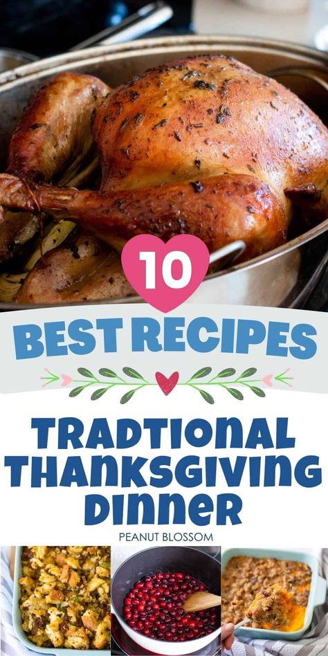 Top 10 Traditional Thanksgiving Dinner Recipes {Start Here!} Typical Thanksgiving Dinner List, Traditional Thanksgiving Dinner List, Tha Ksgiving Dinner, Thanksgiving Dinner For 4, Traditional Thanksgiving Menu List, Classic Thanksgiving Menu List, Untraditional Thanksgiving Dinner, Thanksgiving Staples, Untraditional Thanksgiving