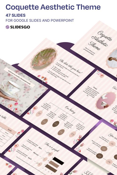 Coquette Aesthetic Theme I Google Slides & PowerPoint Presentation Template Coquette Ppt Template, Google Slide Templates Aesthetic, Coquette Powerpoint, Coquette Presentation, Picture Minimalist, Theme Presentation, Presentation Maker, Powerpoint Tutorial, Teacher Toolkit