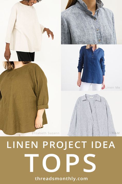 41 Linen Sewing Project Ideas with Free Patterns & Tutorials Linen Shirts Women Tunic Tops Sewing Patterns, Linen Shirt Pattern Plus Size, Patterns For Linen Clothes, Women's Blouse Patterns For Women, Linnet Sewing Patterns, Sewing Pattern Linen Top, Linen Blouse Pattern Free, Diy Linen Top Sewing Patterns, Boxy Top Pattern Free