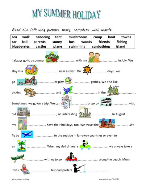 my summer holiday activity Summer Esl Worksheet, My Holidays Worksheet, Summer English Worksheet, Summer Holiday Activities For Kids, Holiday Worksheets For Kids, Holiday Homework Ideas For Kids, Summer Holidays Worksheet, Summer Worksheets For Kids, Holiday Exercise