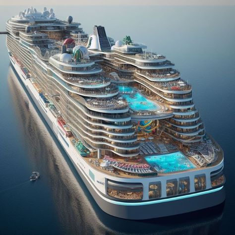 Biggest Cruise Ship In The World, Futuristic Ship, Luxury Ship, Icon Of The Seas, Expensive Yachts, Cruise Ship Pictures, Biggest Cruise Ship, Navigator Of The Seas, Concept Vehicles Sci Fi