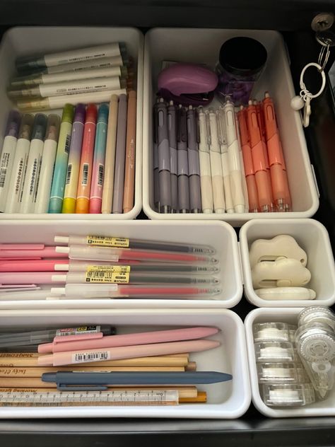 My Stationary collection #stationary #justjan College Stationary Aesthetic, Aethstetic Stationary, Pen Collection Organization, Sixth Form Stationary, Stationary Set Up, School Stationary Aesthetic, Organisation Stationary, Stationary Supplies Organization, Organized Stationary