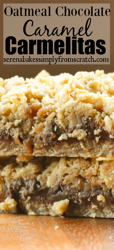 Cookie Crackers, Carmelitas Recipe, Homemade Caramel Recipes, Yummy Bars, Chocolate Oatmeal Bars, Caramel Cookies Bars, Chocolate Oatmeal Cookies, Caramel Bars, Chocolate Oatmeal