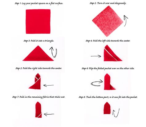 how to fold mens handkerchief Fold Handkerchief, Handkerchief Folding Ideas, Handkerchief Folding, Mens Handkerchief, Pocket Square Folds, Crown Royal Bags, Folding Ideas, Fashion Tips For Men, Handkerchief Men