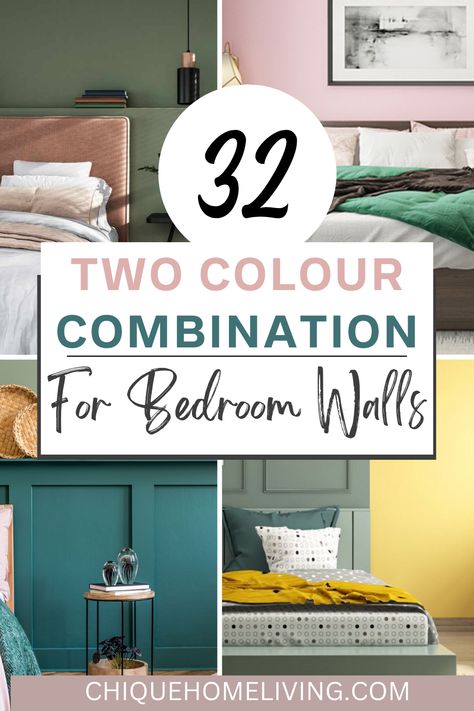 Multi Colored Bedroom Walls, Room Colour Schemes Bedrooms, Interior Colour Combinations Master Bedrooms, Stairs Wall Colour Ideas, Color Combinations For Room, Room Wall Colour Combination, Pastel Colour Bedroom Ideas, Room Colour Combinations Bedrooms, Two Toned Bedroom Walls