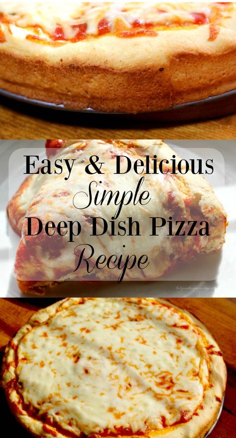 Easy Deep Dish Pizza, Chicago Deep Dish Pizza Recipe, Deep Dish Pizza Dough, Chicago Style Deep Dish Pizza, Pizza Lasagna, Deep Dish Pizza Recipe, Chicago Deep Dish Pizza, Best Homemade Pizza, Pizza Cake