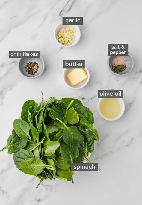 How To Sauté Spinach, Sauteed Frozen Spinach, Spinach And Garlic Sauteed, Side Spinach Recipes, Easy Sauteed Spinach, Sautéed Spinach And Mushrooms, Easy Spinach Side Dishes, Sautéed Spinach Recipes, Garlic Spinach Sauteed