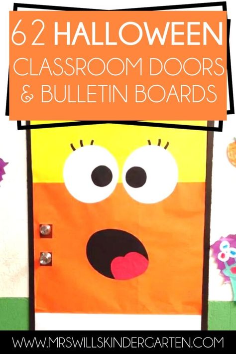 Halloween Classroom Door Contest, School Halloween Decorations, Halloween Elementary, Halloween Door Decorations Classroom, Fall Classroom Door, Diy Halloween Door Decorations, Classroom Door Decorations, Teacher Door Decorations, Halloween Classroom Door