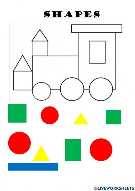 Draw Using Shapes, Using Shapes To Make A Picture, Coloring For Preschool, Drawing With Shapes For Kids, Drawing From Shapes, Drawings Using Shapes, Shapes Activities Preschool Worksheets, Shapes Drawing For Kids, Drawings With Shapes