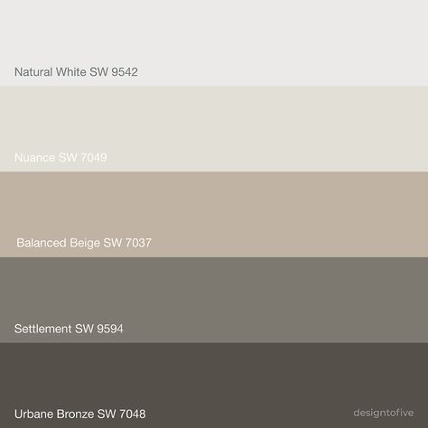 Sherwin Williams - Urbane Bronze SW 7048- Neutral and Earthy Paint Color Ideas Beige And Brown Exterior Paint Colors For Home, Natural White Paint Color, Colors That Go With Urbane Bronze Bedroom, Neutral Dark Paint Colors, Sw Settlement Paint, Brown Beige Paint Colors, Best Brown Exterior Paint Colors, Urbane Bronze Accent Colors, Beige And Dark Brown House Exterior